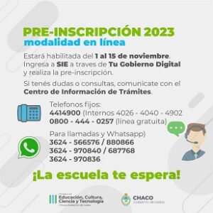escuela inscripción