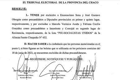 tribunal electoral exclusión