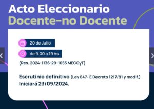 educación acto eleccionario