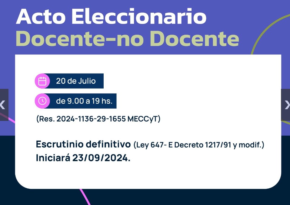 educación acto eleccionario