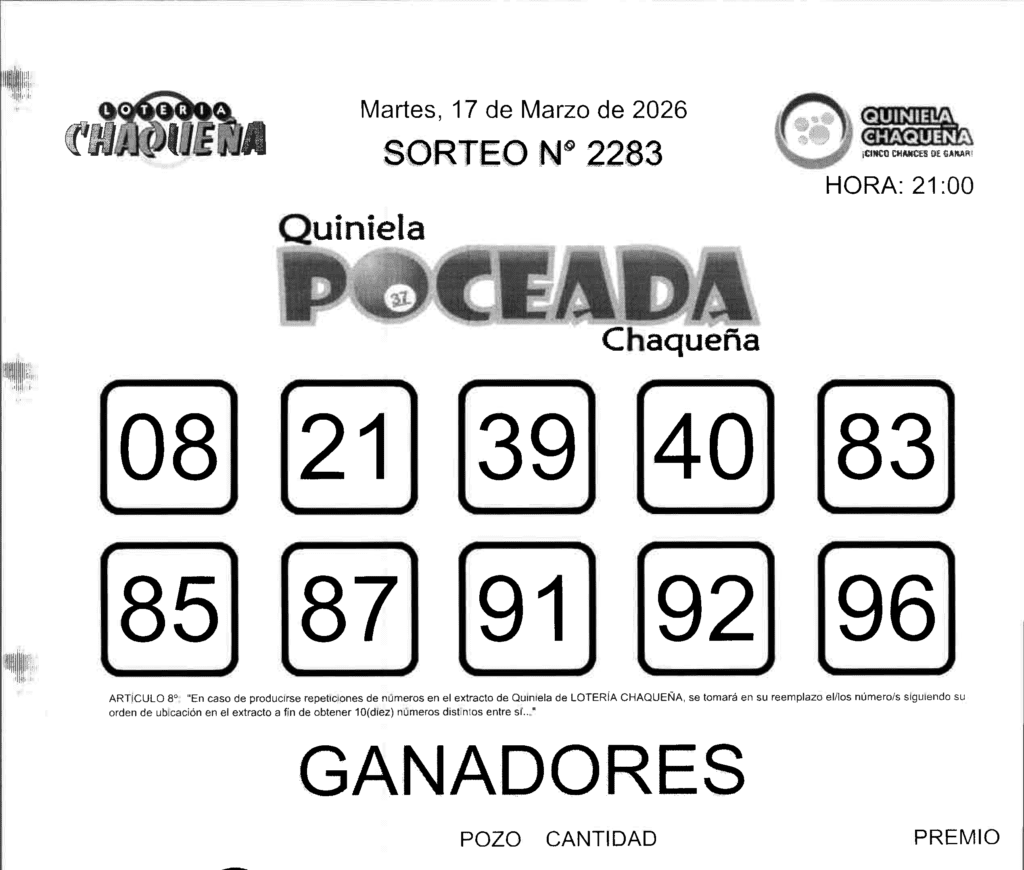 Extracto Poceada 17-03-2026