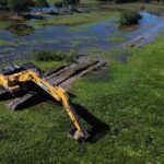 Avanzan las obras de limpieza y adecuación del Canal Sur en Colonia La Matanza