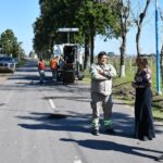 Realizan tareas de mantenimiento en el acceso principal a Laguna Blanca