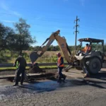 Reanudaron el bacheo en la autovía 16 y resta poco para finalizar