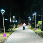 Pampa del Infierno avanza con la renovación del alumbrado LED en la Plaza Central 25 de Mayo