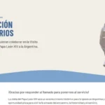 Buscan voluntarios de todo el país para la visita del Papa ¿Cómo anotarse?