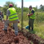Avanza la extensión de la red de agua potable en el Lote 7 de Colonias Unidas