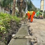 Avanza la obra de cordón integral en el barrio Villa Sarmiento de Fontana