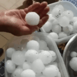 Granizo de gran tamaño afectó a varias localidades de Corrientes durante un fuerte temporal