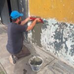 General Vedia renovó la fachada del Salón Comunitario con trabajos de pintura y mejoras