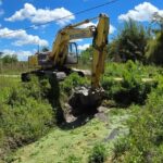 Fontana realiza trabajos de limpieza en el canal Palma para prevenir anegamientos